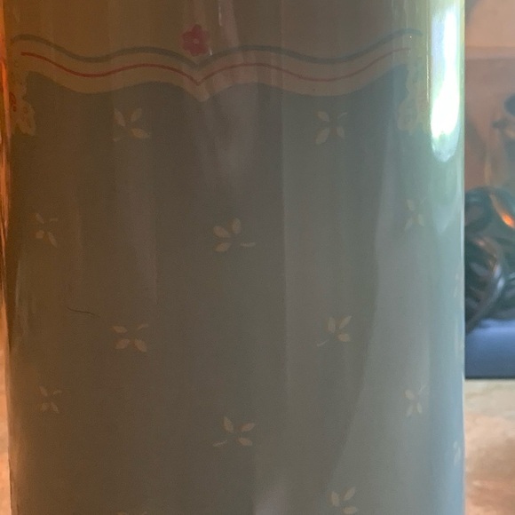 Vintage Corning Thermique 1 qt Coffee Carafe Cream and Pastel Blue/Flowers - Picture 7 of 15